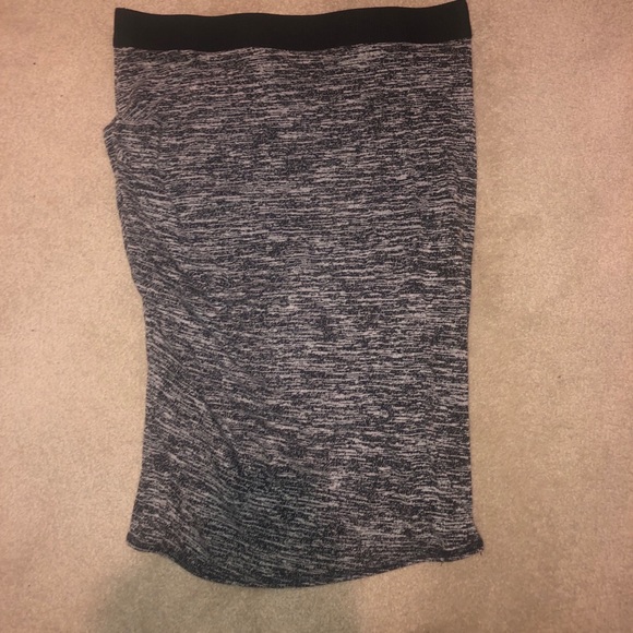 Grey Skirt with Black Waistband - Picture 2 of 2